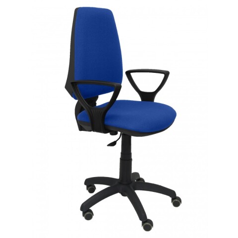 Elche CP brazos fijos ruedas parquet tapizado - Azul
