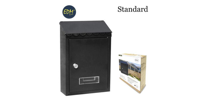 Buzon De Acero Modelo Standard Negro. Edm