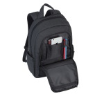 Mochila de lona para portátil 15.6" Alpendorf Rivacase impermeable Negro