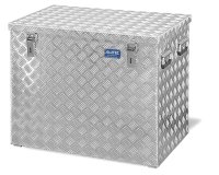 Coffre de chantier en aluminium avec coins et bords soudés capacité de 234L