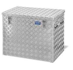 Coffre de chantier en aluminium avec coins et bords soudés capacité de 234L