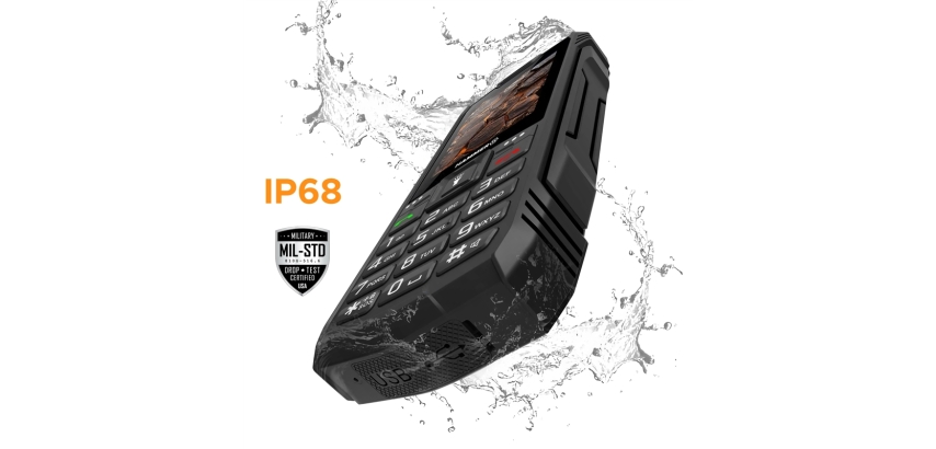 Hammer Rock 4G 2,4" LTE Black Teléfono ultrarresistente.