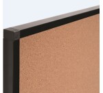 Tablero de corcho reciclado New Gen Bi-Office enmarcado en aluminio negro