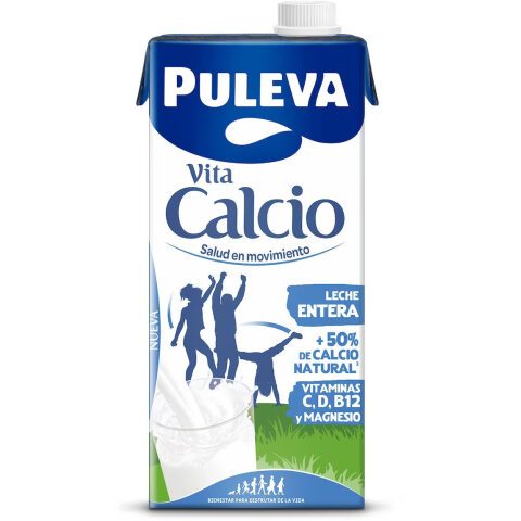 Leche Puleva Vita Calcio Entera Brik 1l - Pack 6