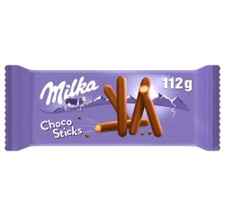 Sticks de galleta bañada en chocolate con leche Milka 112 g