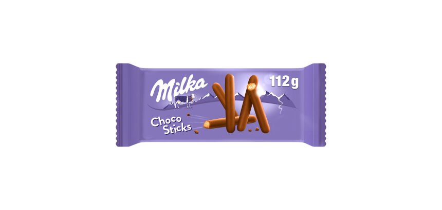 Sticks de galleta bañada en chocolate con leche Milka 112 g