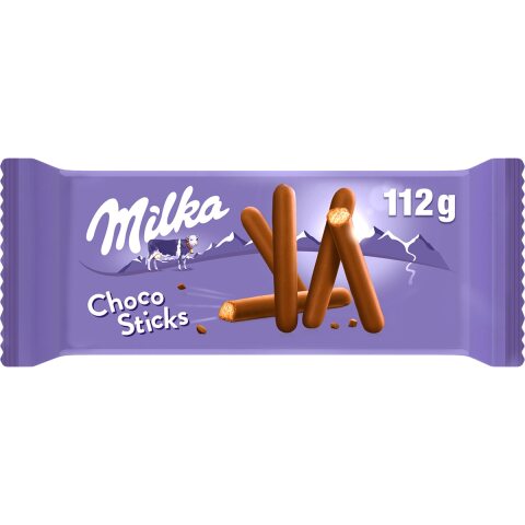 Sticks de galleta bañada en chocolate con leche Milka 112 g