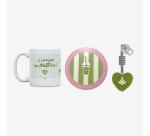 Kit Taza + Posavasos + Llavero "I love you so matcha"