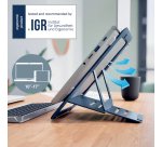 Soporte para portátil ajustable ultraplano de aluminio Leitz Ergo