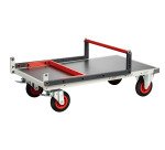 Chariot pliable plateau tôle galvanisée 400 kg 1000 x 600 mm roue caoutchouc Flatpack
