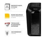 Destructora Fellowes LX65 corte en partículas 11,5L P-4 negra