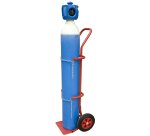 Diable porte-bouteille acier 200 kg bavette fixe profondeur 220 mm roue caoutchouc
