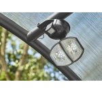 Abris vélos dôme 6 vélos + 2 scooters / motos Modèle suivant à fixer sur l'abri initial - Coloris gris anthracite RAL 7021