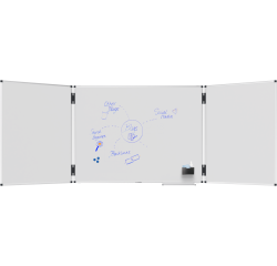 Tableau blanc triptyque émaillé UNITE PLUS 90x120cm - Legamaster
