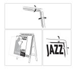 Caballete publicitario de doble cara tamaño A0 Nobo