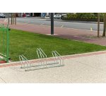 Râtelier sur 2 niveaux cote à cote pour 3 vélos