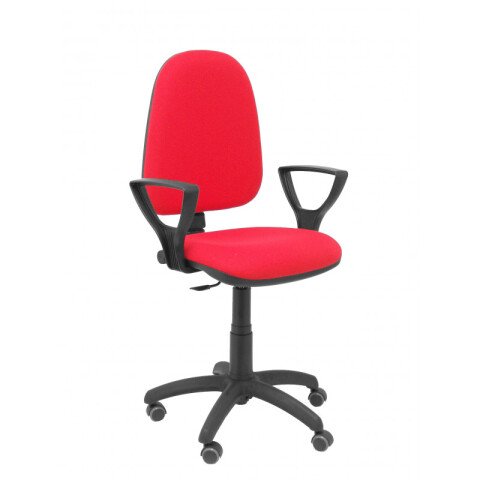 Ayna brazos fijos ruedas parquet tapizado - Rojo