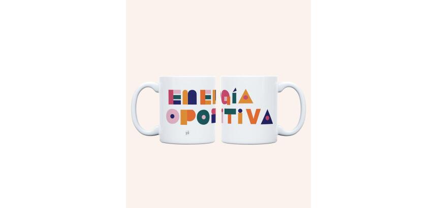 Taza "Energía Opositiva" 350ml, cerámica 
