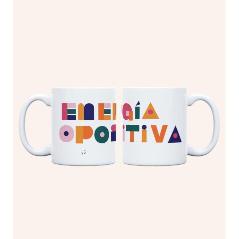 Taza "Energía Opositiva" 350ml, cerámica 
