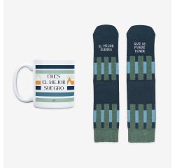 Kit Taza + Calcetines "El mejor suegro que se puede tener" Fam Talla 42-46