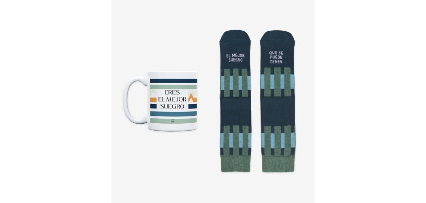 Kit Taza + Calcetines "El mejor suegro que se puede tener" Fam Talla 42-46