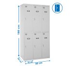 Taquilla monoblock-montada Simon Locker tandem 3/6 300 (900) gris