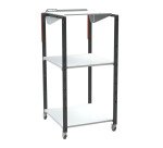 Pupitre à plan inclinable, 2 étagères, à roulettes, 150 kg