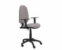 Chaise de bureau AYNA - accoudoirs réglables - Gris clair