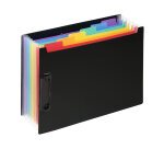 Trieur extensible Clip Case A4 Rainbow Class Viquel 6 compartiments - coloris noir