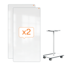 Système de tableaux blancs mobile et collaboratif Move & Meet - 1800x900mm - Nobo