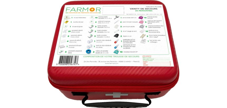 Vanity de secours Multirisques 20 personnes en PU rouge