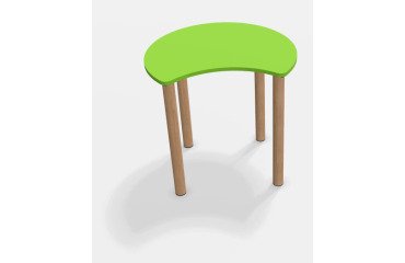 Table Fabiano Kids avec pieds en bois - Taille T1 - Ecole maternelle