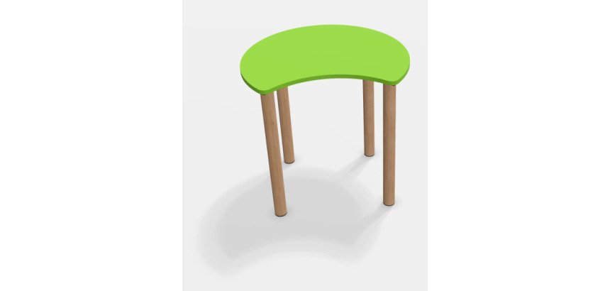 Table Fabiano Kids avec pieds en bois - Taille T1 - Ecole maternelle