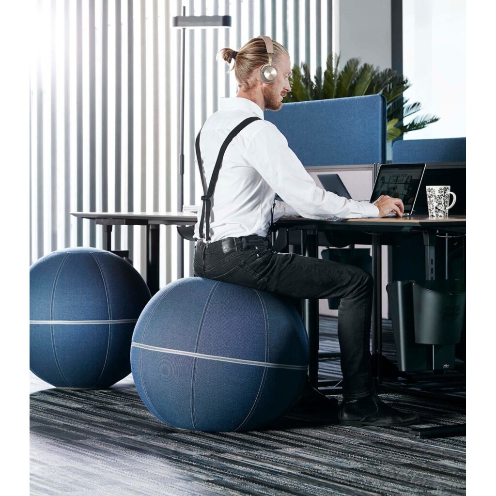 Ballon ergonomique Office Ballz Götessons, 55 cm, tissu Mica