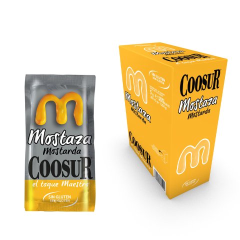 Mostaza en monodosis de 5 g Coosur - Caja de 250 unidades