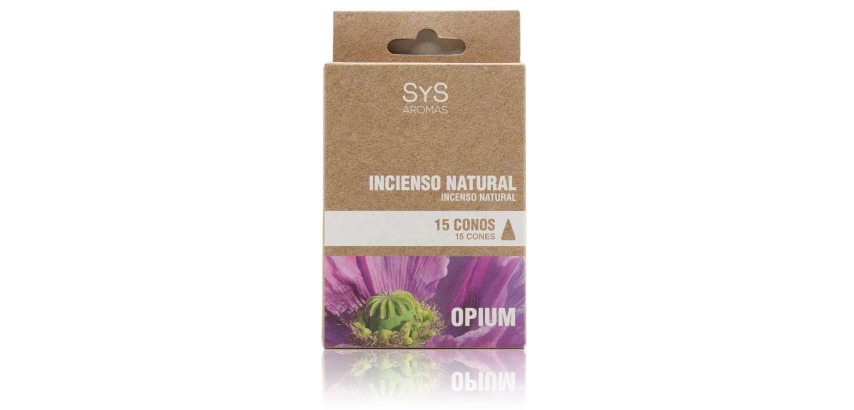 Incienso Natural Opium 15 Conos SYS Aromas