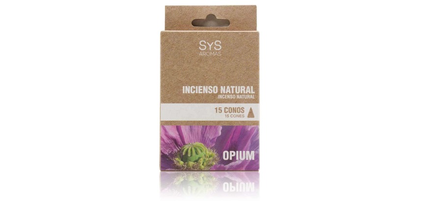 Incienso Natural Opium 15 Conos SYS Aromas