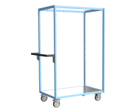 Servante multi-niveaux plateau tôle galvanisée 250 kg 1000 x 600 mm roue TPE