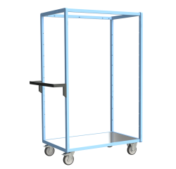 Servante multi-niveaux plateau tôle galvanisée 250 kg 1000 x 600 mm roue TPE