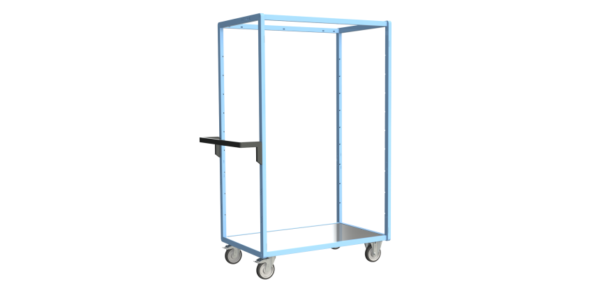 Servante multi-niveaux plateau tôle galvanisée 250 kg 1000 x 600 mm roue TPE