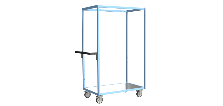 Servante multi-niveaux plateau tôle galvanisée 250 kg 1000 x 600 mm roue TPE