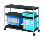 Desserte à plateaux XL Noir H 74 x L 94 x P 36 cm