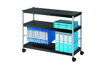 Desserte à plateaux XL Noir H 74 x L 94 x P 36 cm