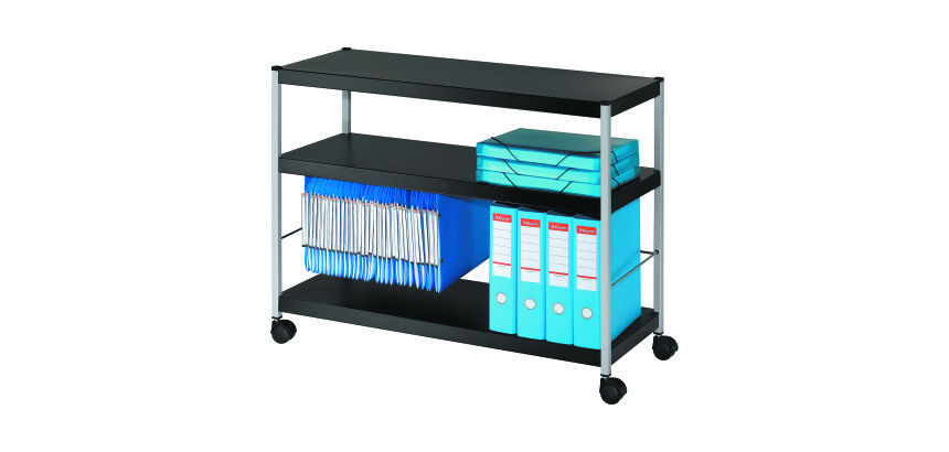 Desserte à plateaux XL Noir H 74 x L 94 x P 36 cm