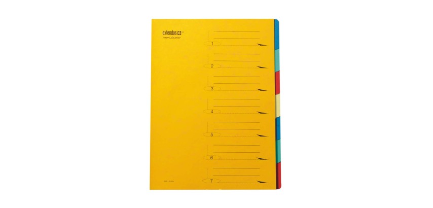 Trieur carte Extendos 7 divisions jaune