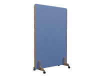 Cloison acoustique Enzo PET 24 mm - sur roulettes  - L 120 x H 170 cm - Bleu ciel