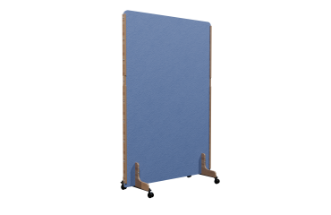 Cloison acoustique Enzo PET 24 mm - sur roulettes  - L 120 x H 170 cm