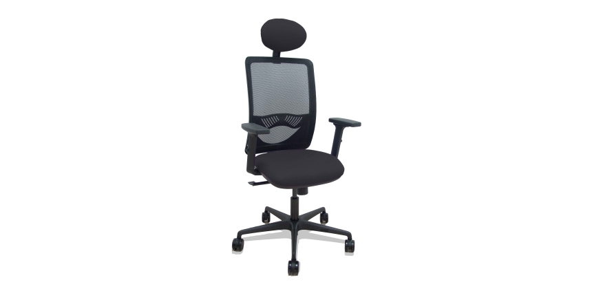 Silla de oficina Zulema con reposabrazos 2D y cabecera