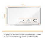 Pizarra magnética esmaltada Nobo Premium Plus 710x400mm