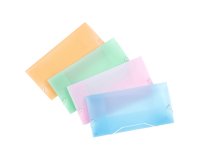 Chemise à élastique 3 rabats plastique Viquel Propysoft 12 x 23,5 cm dos 1 cm couleurs assorties